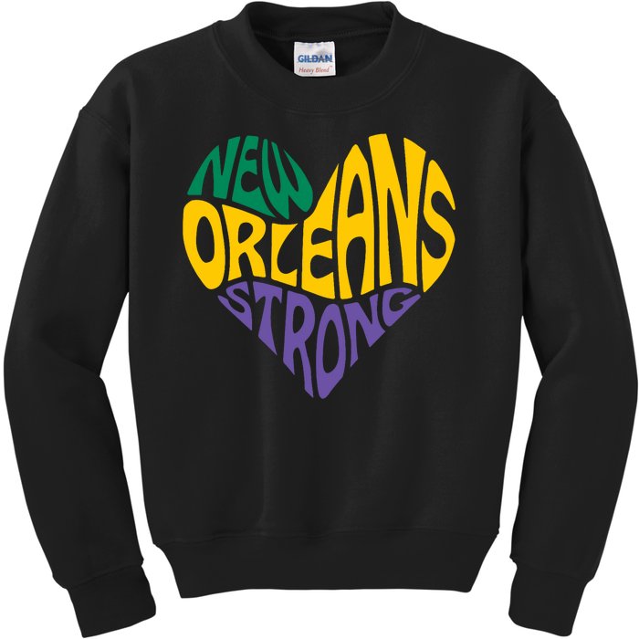 Funny Louisiana Culture T Vintag We Stand Nola Strong Kids Sweatshirt