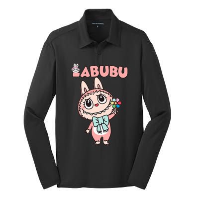 Funny Labubu Cute Labubu The Monsters Silk Touch Performance Long Sleeve Polo