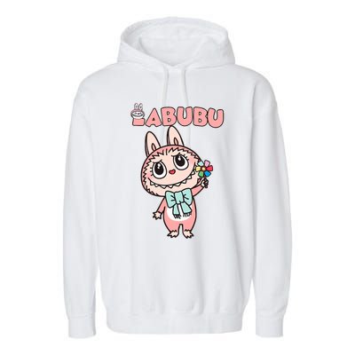 Funny Labubu Cute Labubu The Monsters Garment-Dyed Fleece Hoodie