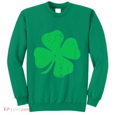 Four Leaf Clover Vintage Saint Patrick Day Sweatshirt