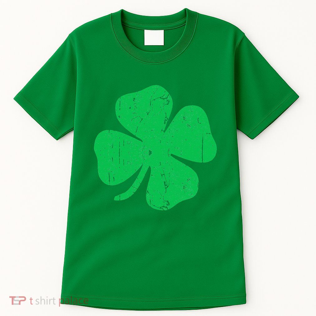 Four Leaf Clover Vintage Saint Patrick Day Tall T-Shirt