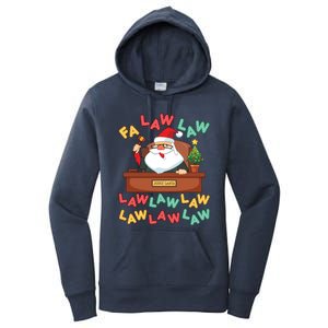 Funny Lawyer Christmas Santa Hat Fa Law Quote Holiday Cute Gift Women's Pullover Hoodie