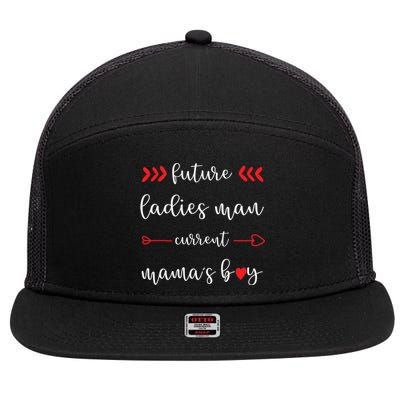 Future Ladies Current Mamas Valentines Day Gift Cool Gift 7 Panel Mesh Trucker Snapback Hat