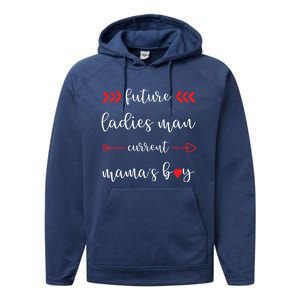 Future Ladies Current Mamas Valentines Day Gift Cool Gift Performance Fleece Hoodie