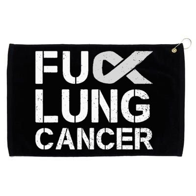 Fuck Lung Cancer Awareness Month Support Ribbon Warrior Grommeted Golf Towel