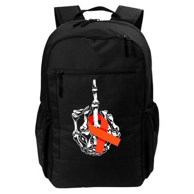 Fuck Leukemia Cancer Middle Finger Leukemia Cancer Awareness Backpack