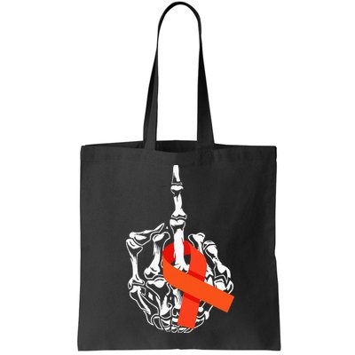 Fuck Leukemia Cancer Middle Finger Leukemia Cancer Awareness Bag