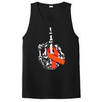 Fuck Leukemia Cancer Middle Finger Leukemia Cancer Awareness PosiCharge Competitor Tank