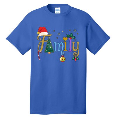 Family Letters Christmas Style Love My Family Christmas Gift Tall T-Shirt