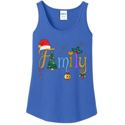 Family Letters Christmas Style Love My Family Christmas Gift Ladies Essential Tank