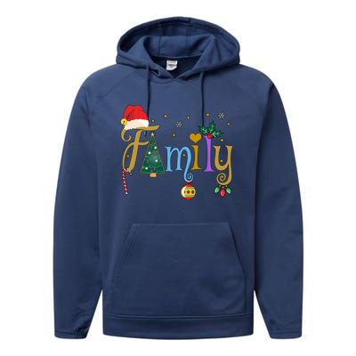 Family Letters Christmas Style Love My Family Christmas Gift Performance Fleece Hoodie