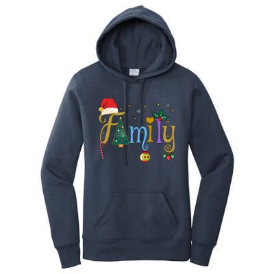 Family Letters Christmas Style Love My Family Christmas Gift Women's Pullover Hoodie