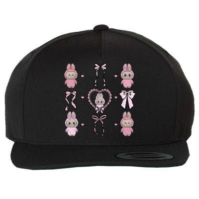 Funny Labubu Cute Labubu The Monsters Meme Coquette  Wool Snapback Cap