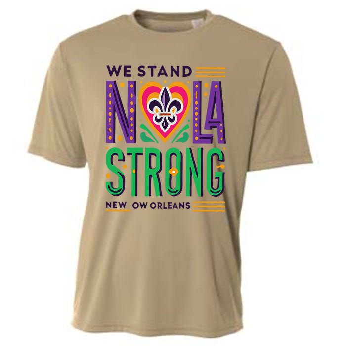 Funny Louisiana Culture T Vintag We Stand Nola Strong Appare Cooling Performance Crew T-Shirt