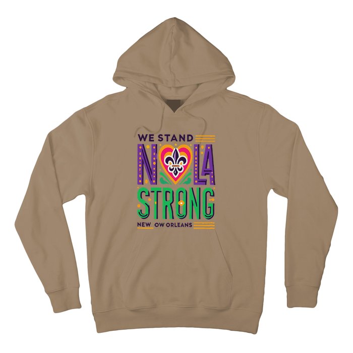 Funny Louisiana Culture T Vintag We Stand Nola Strong Appare Hoodie