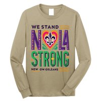 Funny Louisiana Culture T Vintag We Stand Nola Strong Appare Long Sleeve Shirt