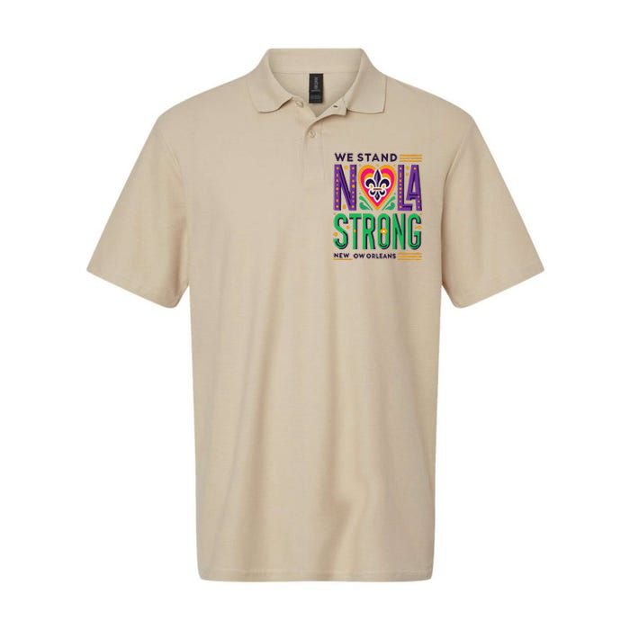 Funny Louisiana Culture T Vintag We Stand Nola Strong Appare Softstyle Adult Sport Polo