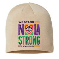 Funny Louisiana Culture T Vintag We Stand Nola Strong Appare Sustainable Beanie