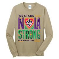 Funny Louisiana Culture T Vintag We Stand Nola Strong Appare Tall Long Sleeve T-Shirt