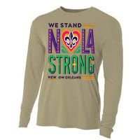 Funny Louisiana Culture T Vintag We Stand Nola Strong Appare Cooling Performance Long Sleeve Crew