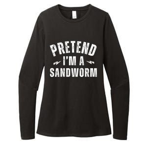 Funny Lazy Costume Last Minute Pretend IM A Sandworm Womens CVC Long Sleeve Shirt