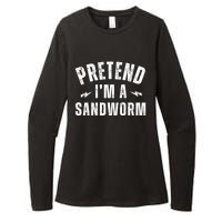 Funny Lazy Costume Last Minute Pretend IM A Sandworm Womens CVC Long Sleeve Shirt