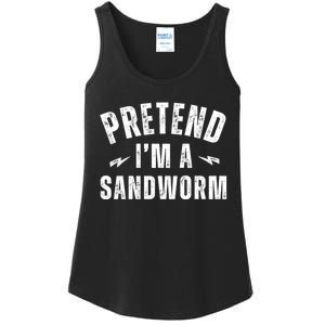 Funny Lazy Costume Last Minute Pretend IM A Sandworm Ladies Essential Tank