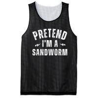 Funny Lazy Costume Last Minute Pretend IM A Sandworm Mesh Reversible Basketball Jersey Tank