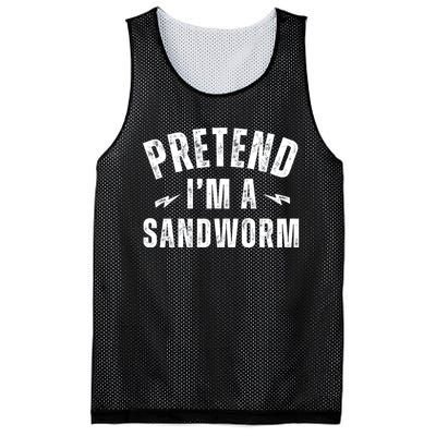 Funny Lazy Costume Last Minute Pretend IM A Sandworm Mesh Reversible Basketball Jersey Tank