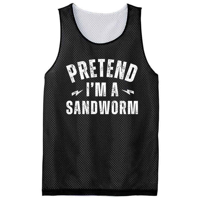 Funny Lazy Costume Last Minute Pretend IM A Sandworm Mesh Reversible Basketball Jersey Tank