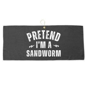 Funny Lazy Costume Last Minute Pretend IM A Sandworm Large Microfiber Waffle Golf Towel