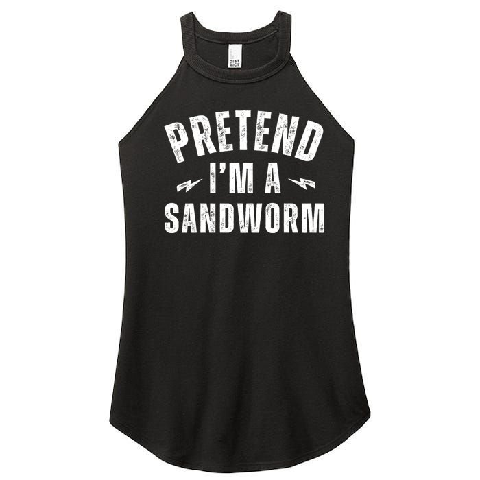 Funny Lazy Costume Last Minute Pretend IM A Sandworm Women's Perfect Tri Rocker Tank