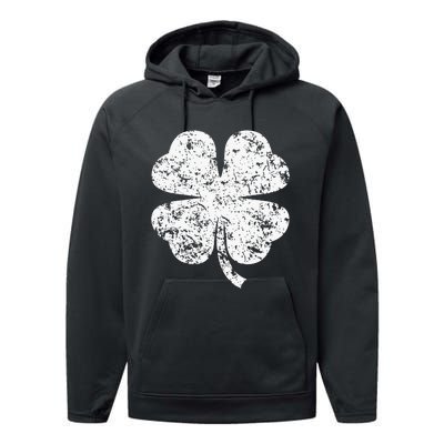 Four Leaf Clover Irish Pride St Patrick's Day Performance Fleece Hoodie