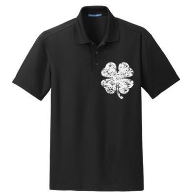 Four Leaf Clover Irish Pride St Patrick's Day Dry Zone Grid Polo