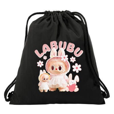 Funny Labubu Cute Labubu The Monsters P.Ink Meme Gift Drawstring Bag