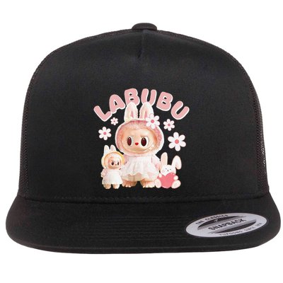 Funny Labubu Cute Labubu The Monsters P.Ink Meme Gift Flatbill Hat