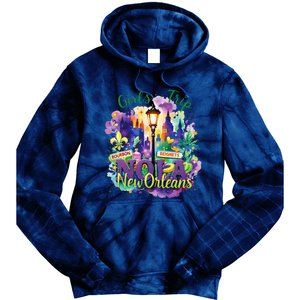 Funny Louisiana Culture We Stand Nola Strongnew Orleans Tie Dye Hoodie