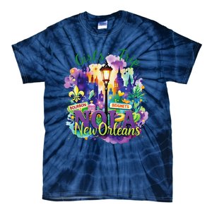 Funny Louisiana Culture We Stand Nola Strongnew Orleans Tie-Dye T-Shirt