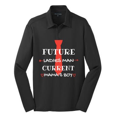 Future Ladies Current Mamas Valentines Day Outfit Gift Silk Touch Performance Long Sleeve Polo