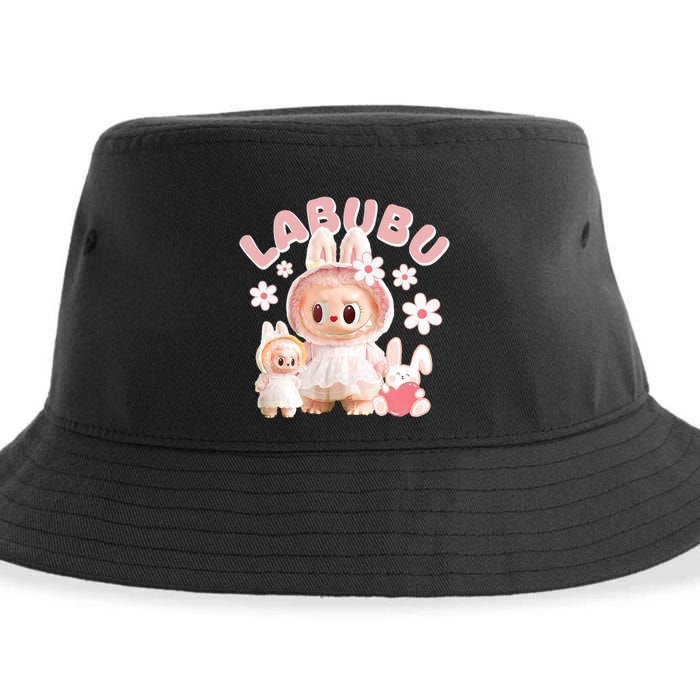 Funny Labubu Cute Labubu The Monsters Meme Sustainable Bucket Hat