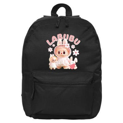 Funny Labubu Cute Labubu The Monsters Meme 16 in Basic Backpack