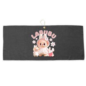 Funny Labubu Cute Labubu The Monsters Meme Large Microfiber Waffle Golf Towel