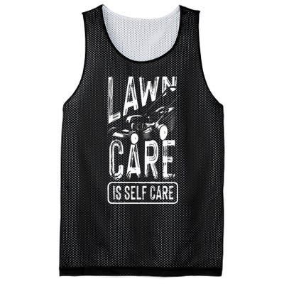 Funny Lawn Care Self Care Dad Lawn Mowing Joke Mesh Reversible Basketball Jersey Tank