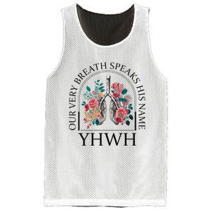 Floral Lung Christian Our Very Breath Speaks His Name Yhwh Mesh Reversible Basketball Jersey Tank