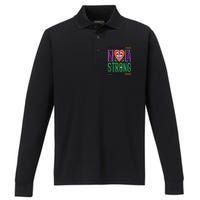 Funny Louisiana Culture T Vintag We Stand Nola Strong Appare Performance Long Sleeve Polo