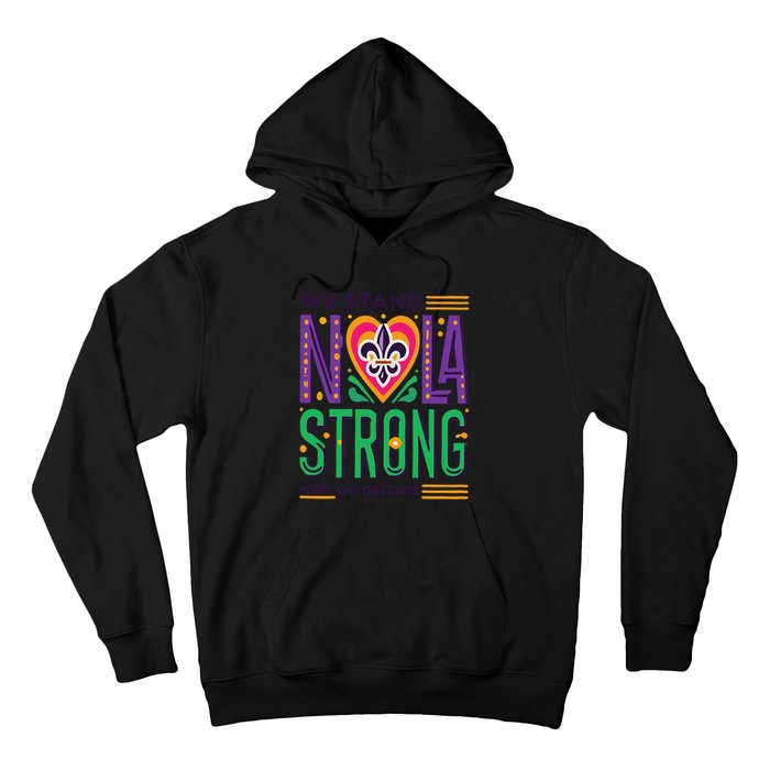 Funny Louisiana Culture T Vintag We Stand Nola Strong Appare Hoodie