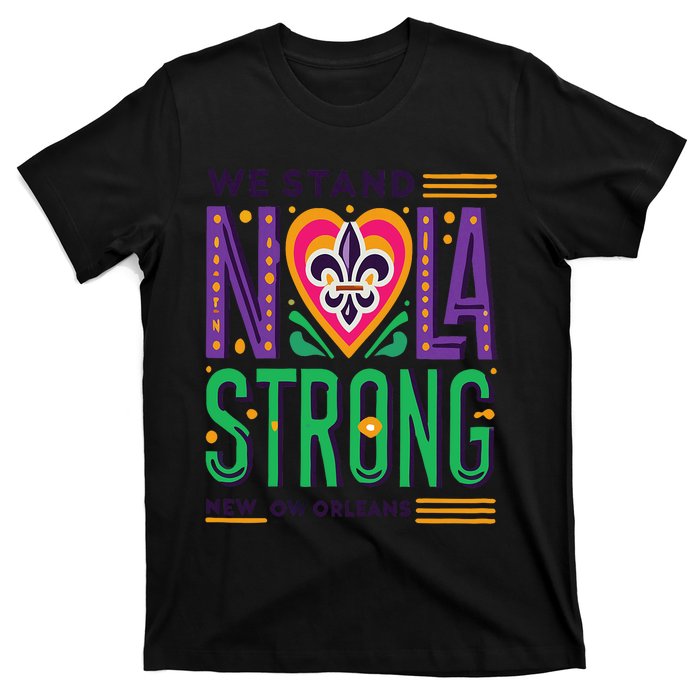 Funny Louisiana Culture T Vintag We Stand Nola Strong Appare T-Shirt