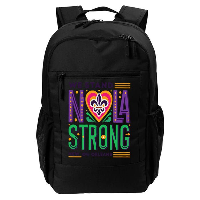 Funny Louisiana Culture T Vintag We Stand Nola Strong Appare Daily Commute Backpack