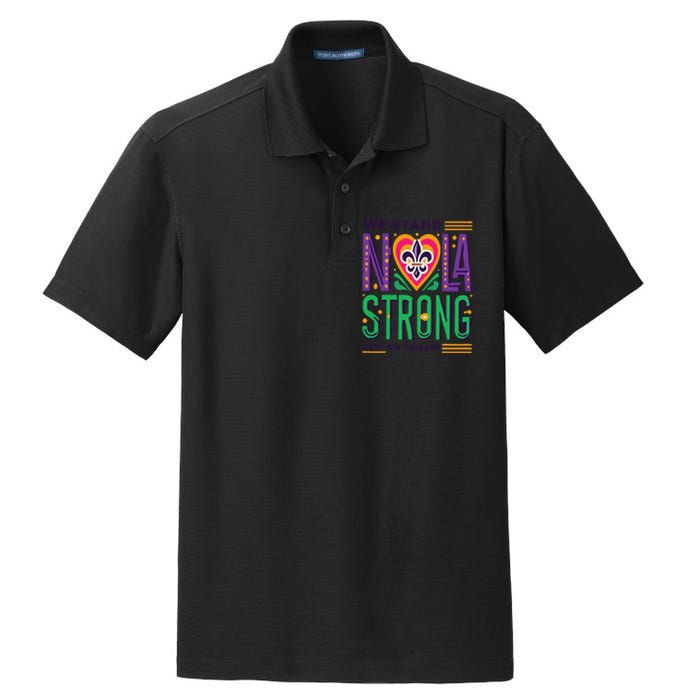 Funny Louisiana Culture T Vintag We Stand Nola Strong Appare Dry Zone Grid Polo