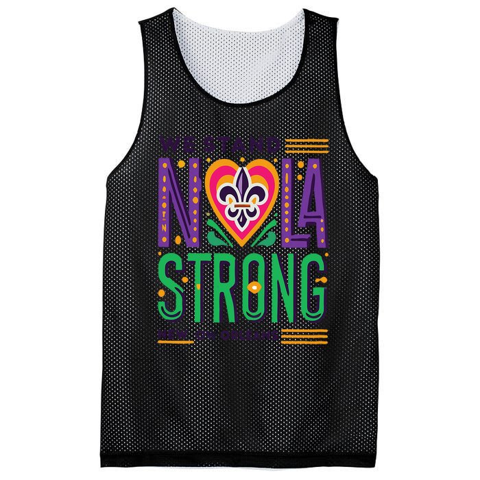 Funny Louisiana Culture T Vintag We Stand Nola Strong Appare Mesh Reversible Basketball Jersey Tank